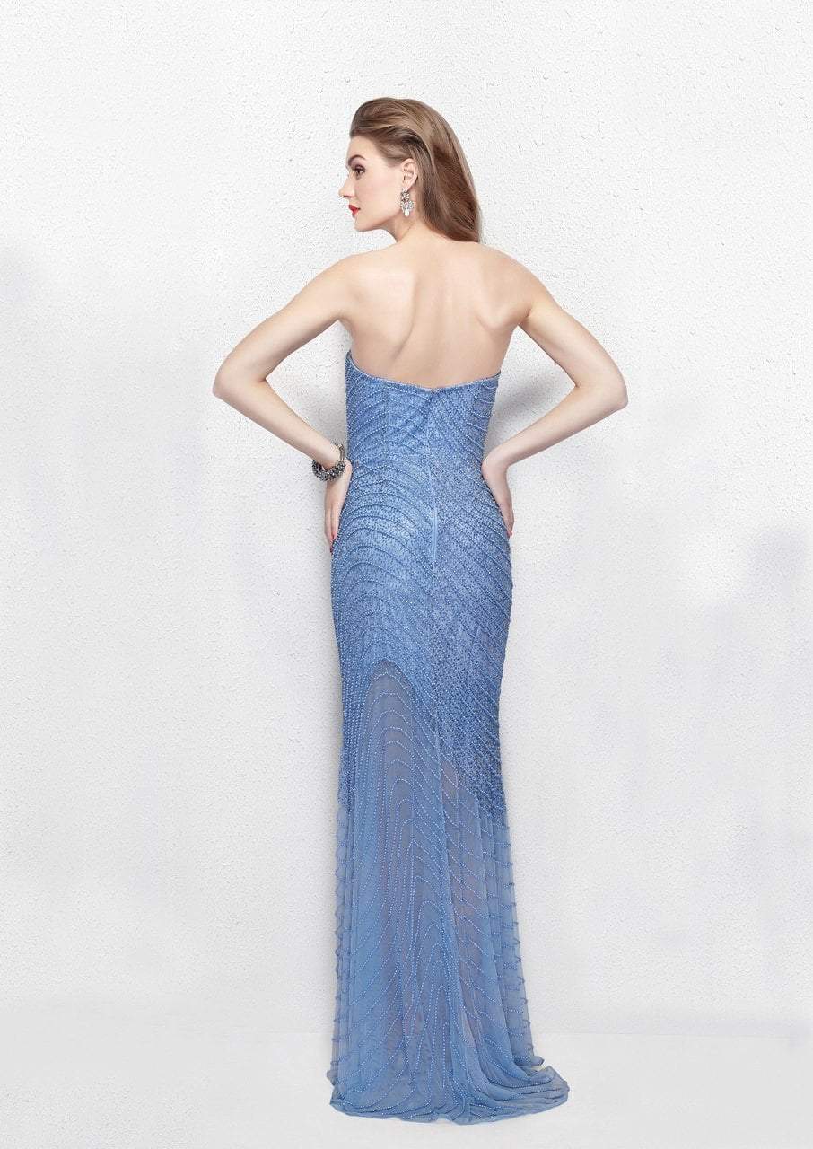 Primavera Couture - 3045 Strapless Swirl Suffused Evening Gown Special Occasion Dress
