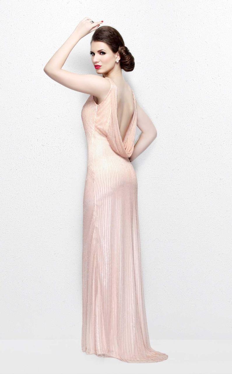 Primavera Couture - Bead Embellished V-Neck Sheath Dress 1259 Special Occasion Dress