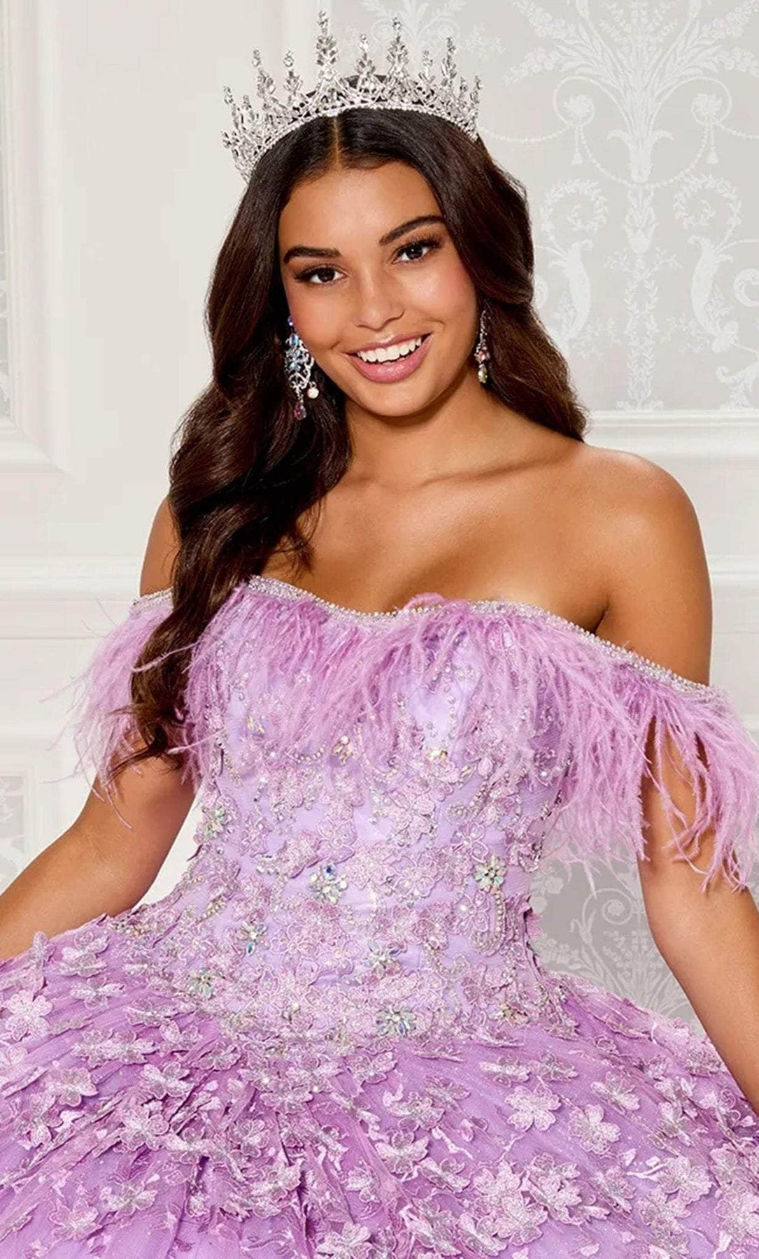 Princesa by Ariana Vara PR30115 - Feathered Ballgown