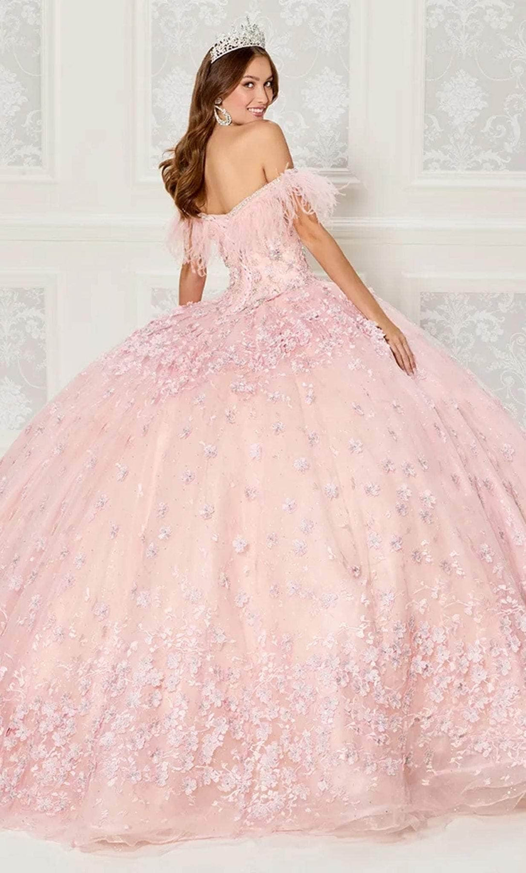 Princesa by Ariana Vara PR30115 - Feathered Ballgown