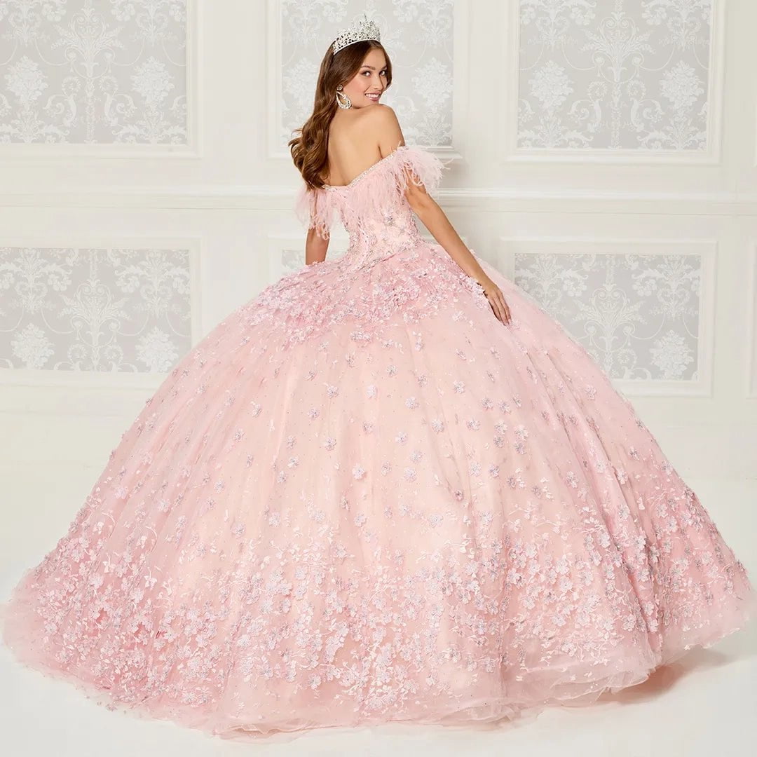 Princesa by Ariana Vara PR30115 - Feathered Ballgown