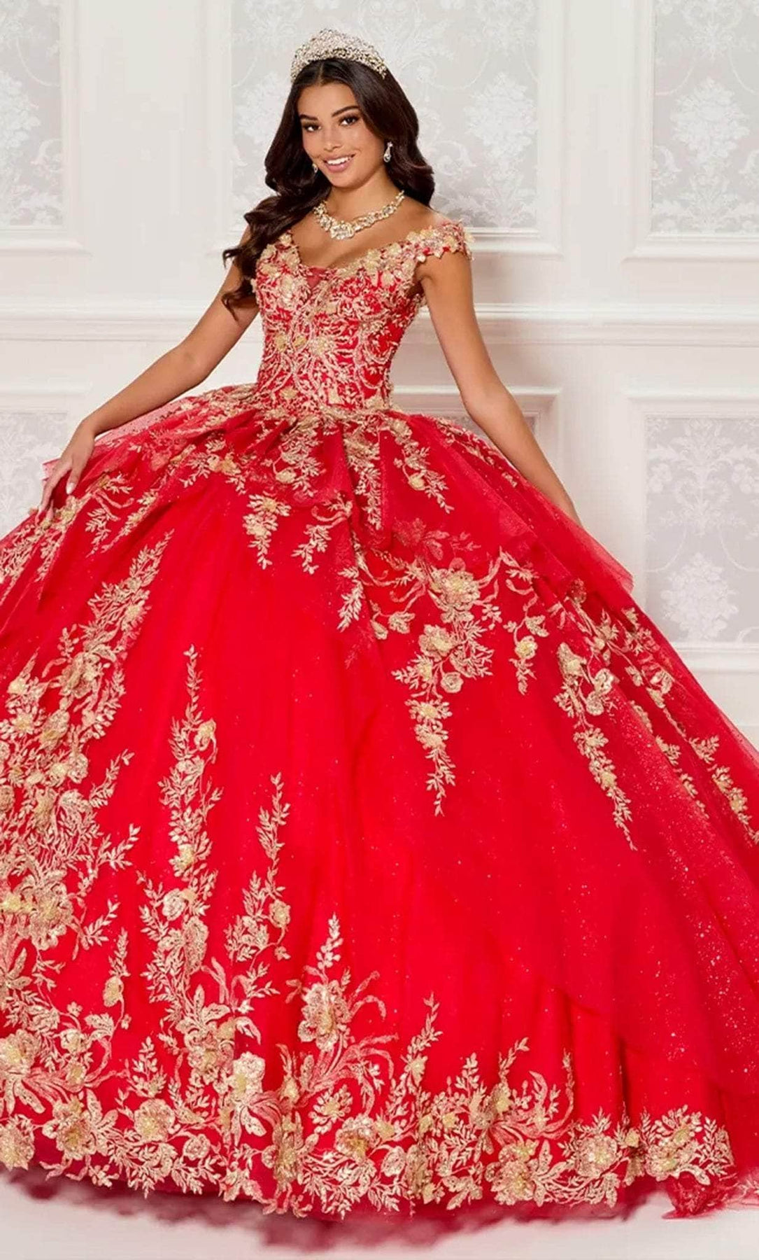 Princesa by Ariana Vara PR30119 - Appliqued Ballgown