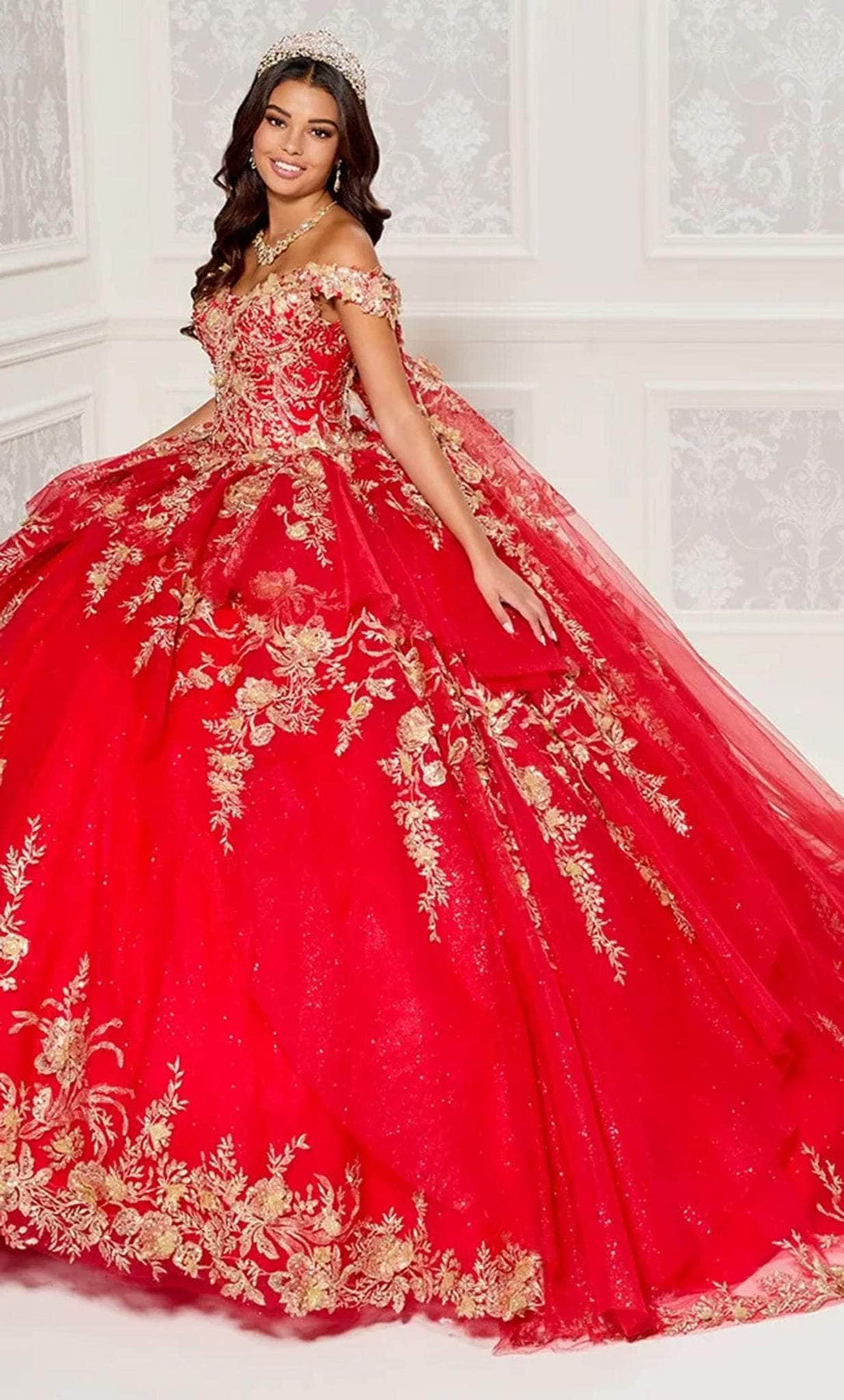 Princesa by Ariana Vara PR30119 - Appliqued Ballgown