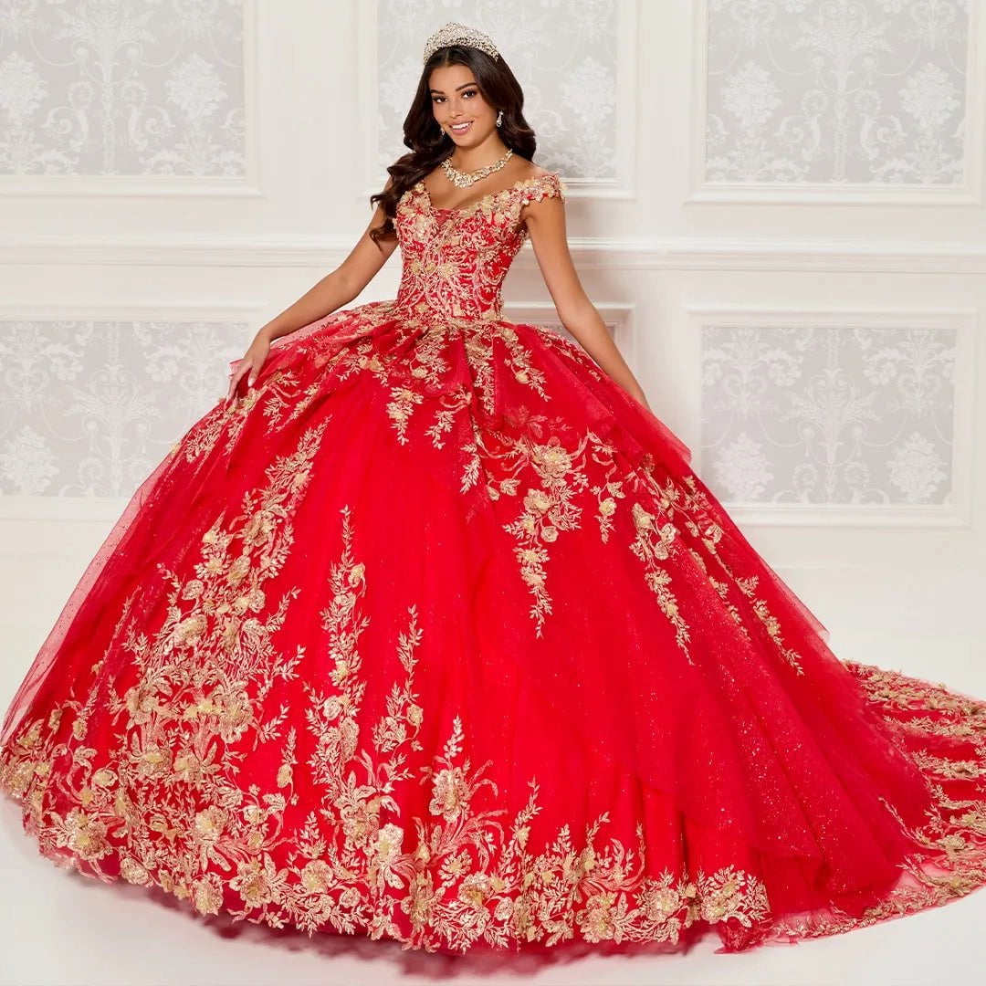 Princesa by Ariana Vara PR30119 - Appliqued Ballgown