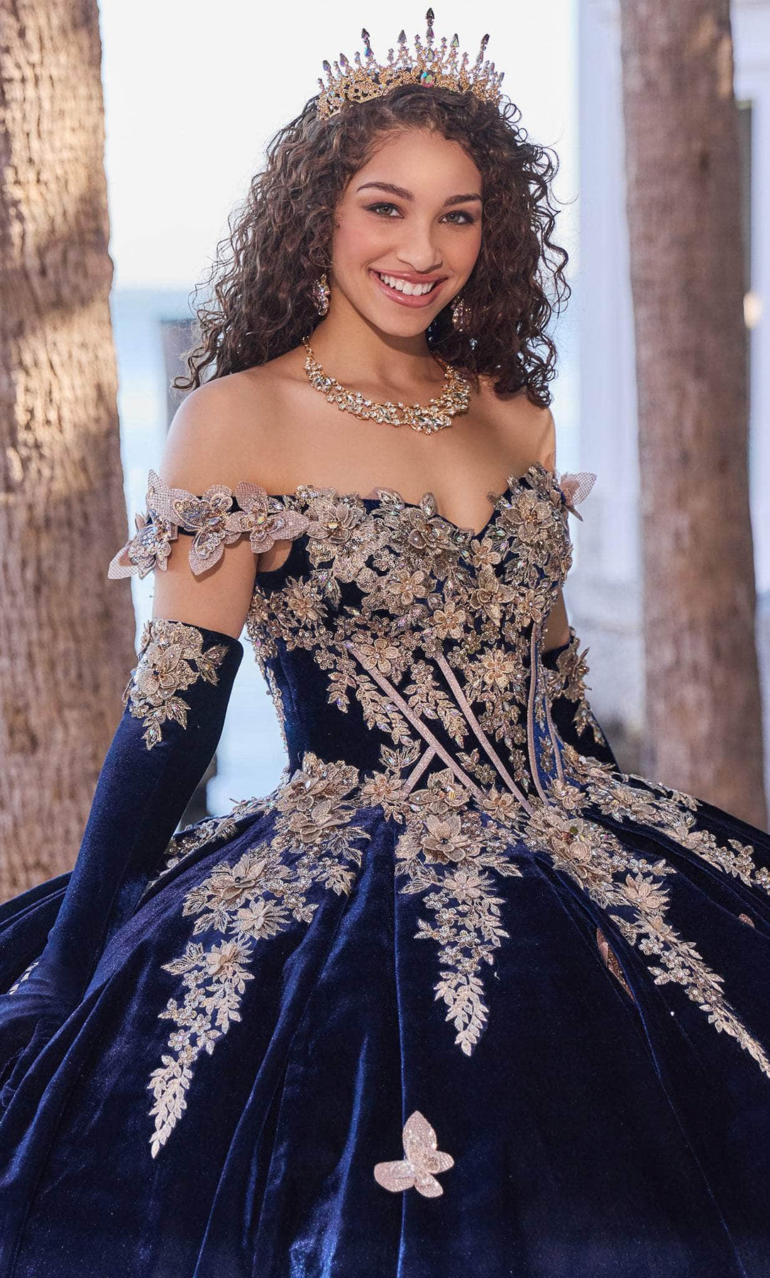 Princesa by Ariana Vara PR30136 - Embroidered Velvet-Made Ballgown Special Occasion Dress