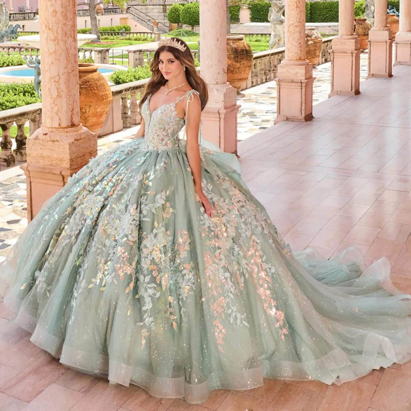 Princesa by Ariana Vara PR30157 - Detachable Bow Sleeveless Gown Prom Dresses