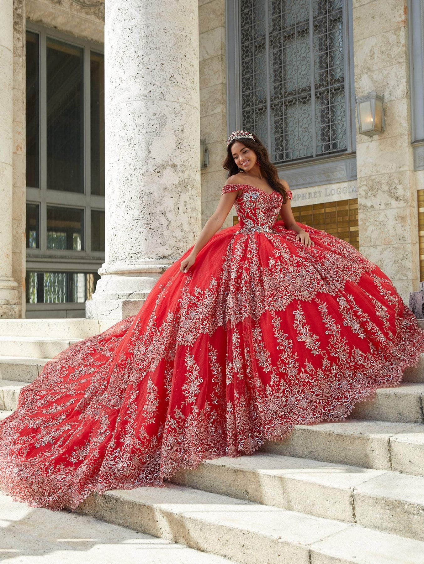 Quinceanera Collection 26031 - Off Shoulder Embellished Ballgown Special Occasion Dress