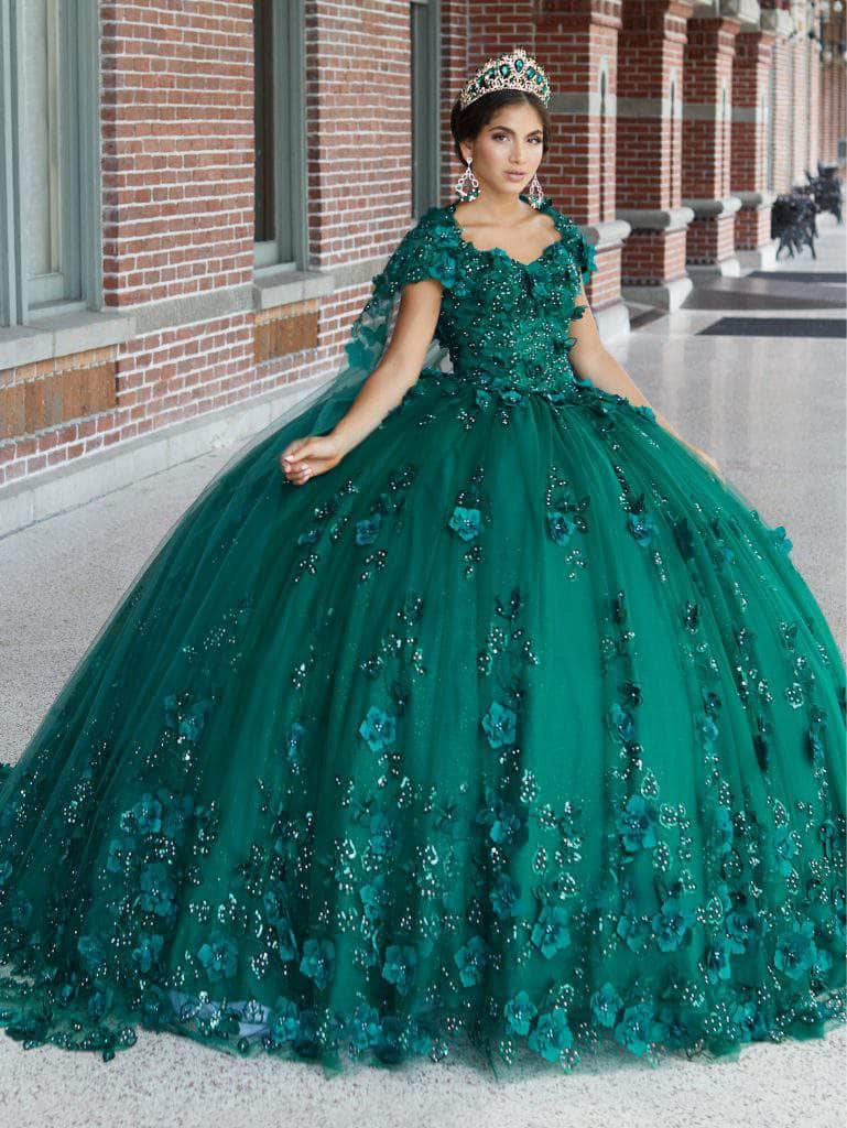 Quinceanera Collection 26046 - Long 3D Lace Butterfly Floral/Tulle Ball Gown - 3D lace butterfly, Floral, Tulle, Ball Gown, Off-shoulder, Detachable shoulder shawl, Matching cape, Lace-up back, Train ADASA Quinceanera Collection 26046 - Long 3D Lace Butterfly Floral/Tulle Ball Gown - 3D lace butterfly, Floral, Tulle, Ball Gown, Off-shoulder, Detachable shoulder shawl, Matching cape, Lace-up back, Train ADASA