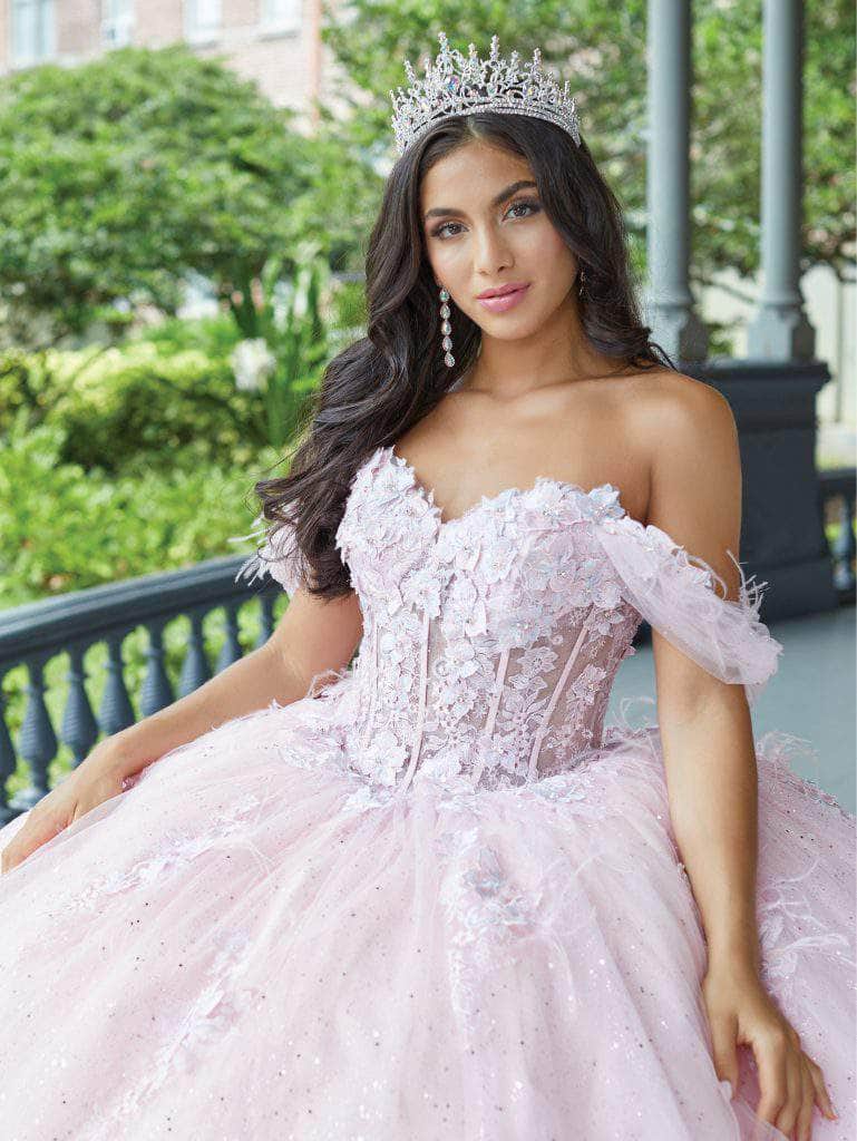Quinceanera Collection 26047 - Laced Feathered Quinceanera Dress Special Occasion Dress