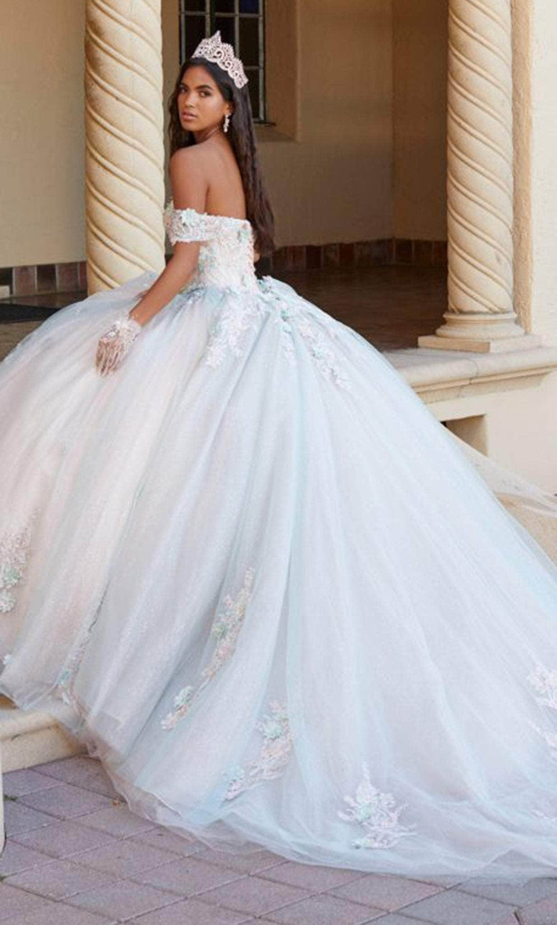 Quinceanera Collection 26055 - Embellished Off-Shoulder Ballgown Quinceanera Dresses