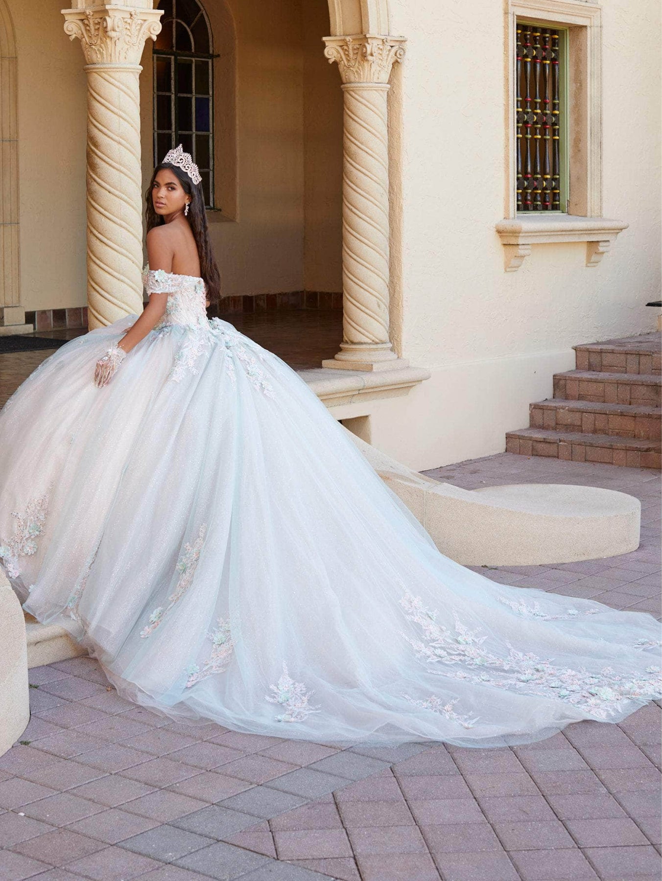 Quinceanera Collection 26055 - Embellished Off-Shoulder Ballgown Special Occasion Dress