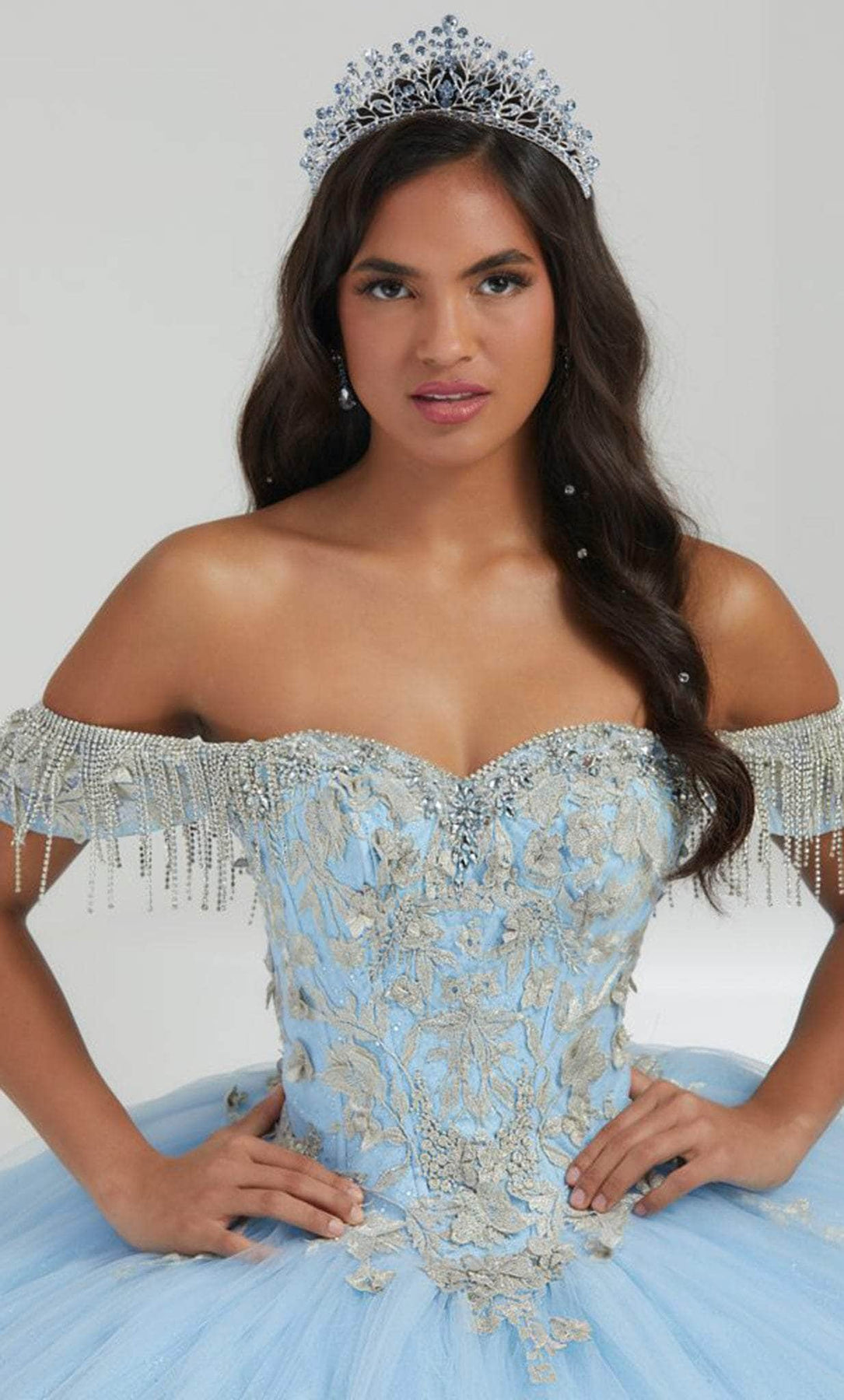 Quinceanera Collection 26056 - Off-Shoulder Embellished Ballgown Ball Gowns
