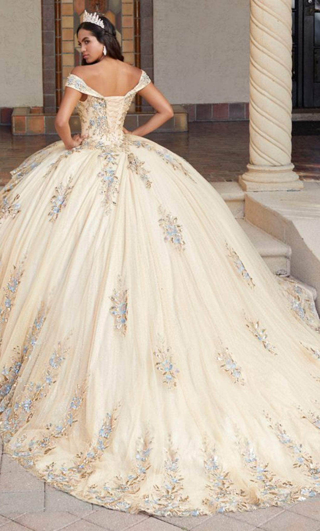 Quinceanera Collection 26058 - Beaded Off-Shoulder Ballgown Quinceanera Dresses
