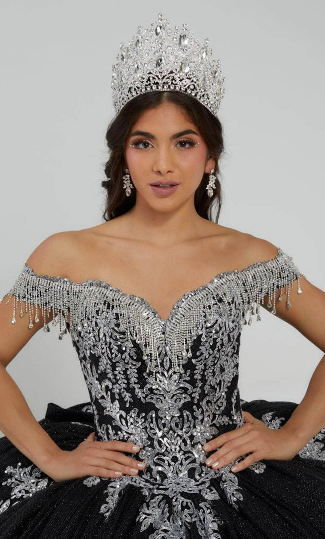 Quinceanera Collection 26060 - Rhinestone Embellished Offshoulder Gown Special Occasion Dress