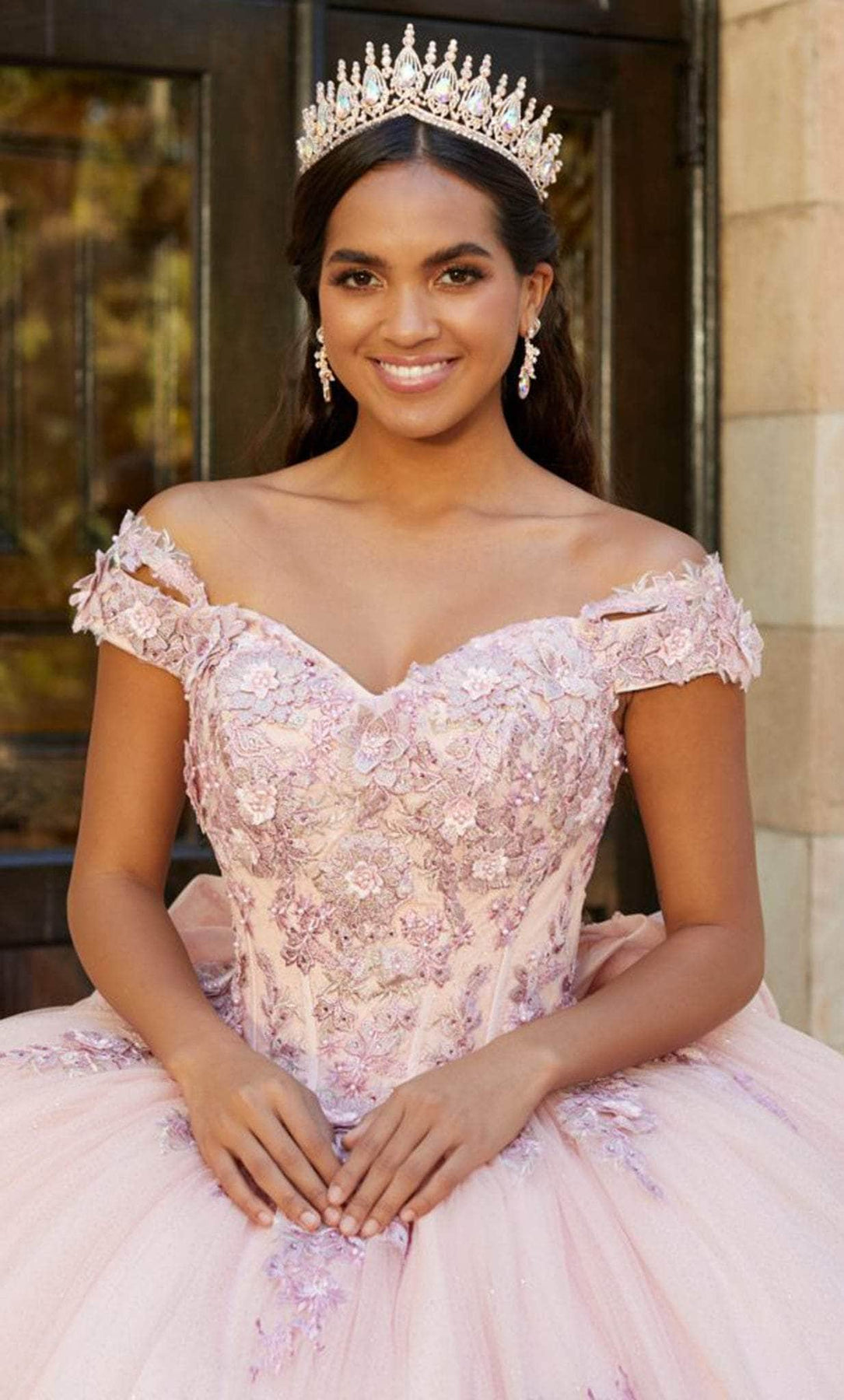Quinceanera Collection 26061 - Embroidered Off-Shoulder Ballgown Quinceanera Dresses