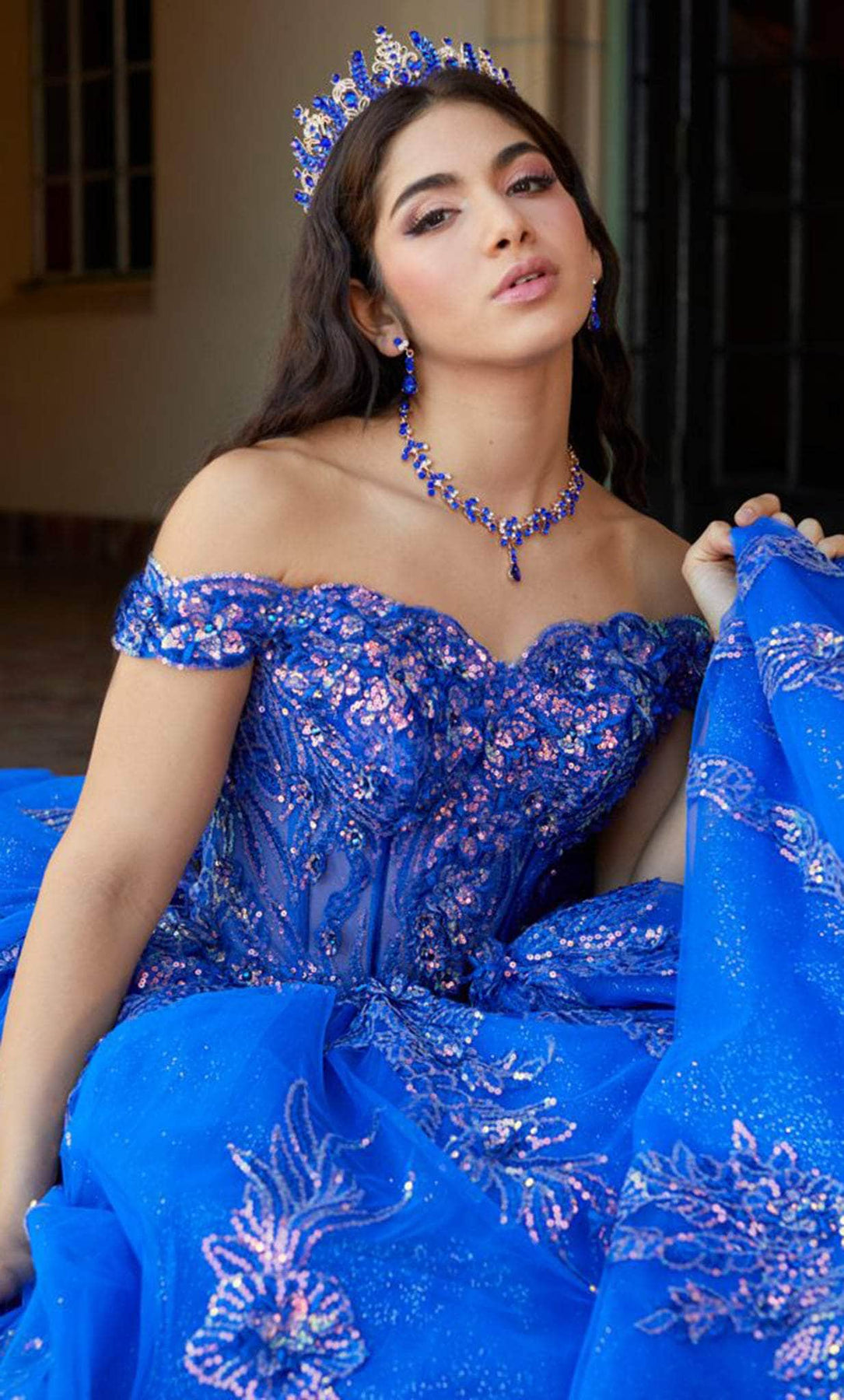 Quinceanera Collection 26063 - Off-Shoulder Embroidered Ballgown Quinceanera Dresses