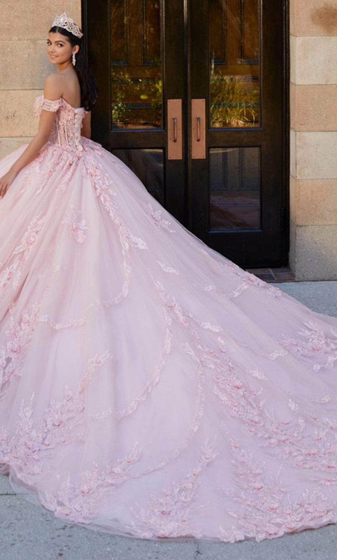 Quinceanera Collection 26063 - Off-Shoulder Embroidered Ballgown Quinceanera Dresses
