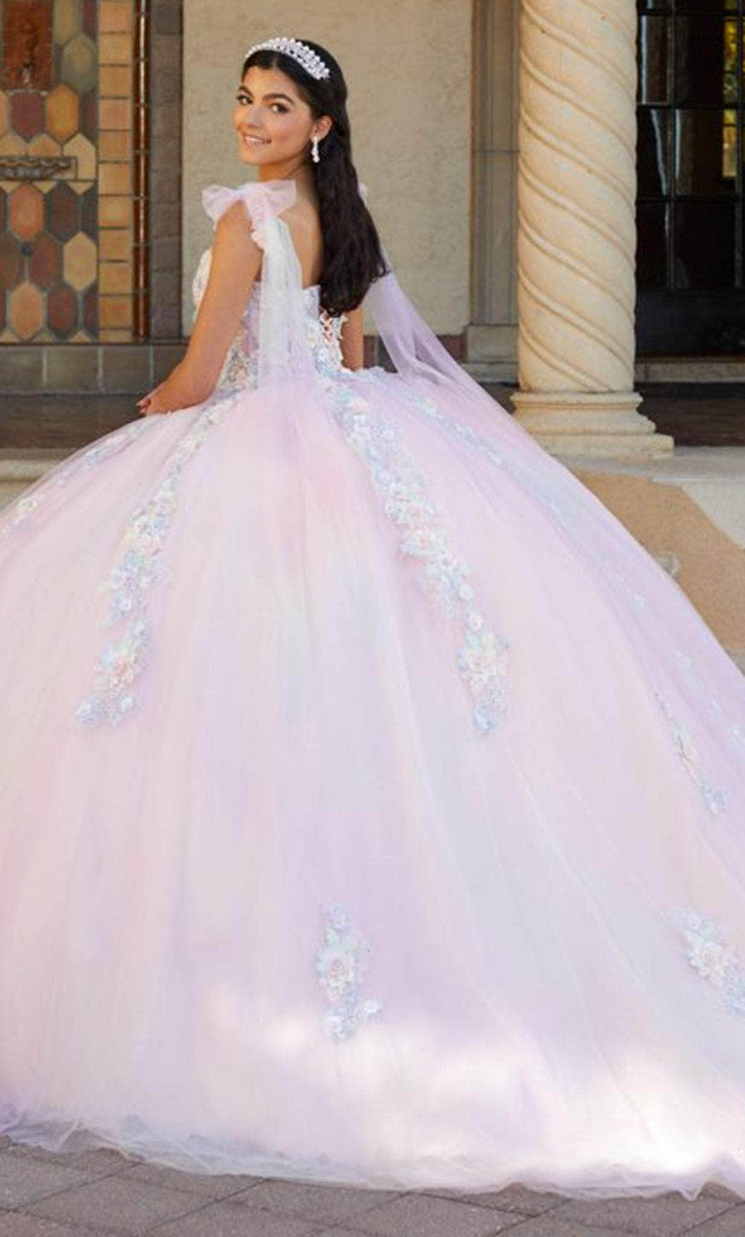 Quinceanera Collection 26067 - Floral Appliqued Ball Gown Quinceanera Dresses