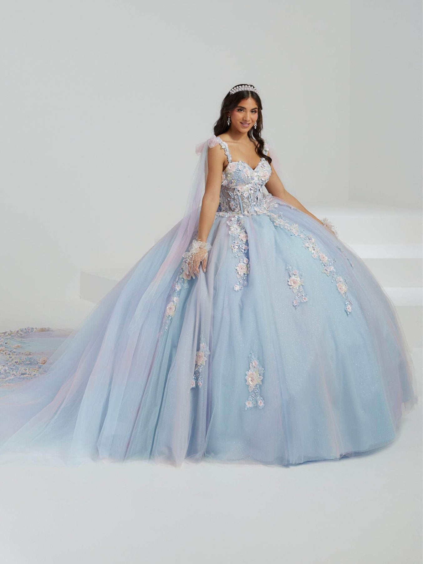 Quinceanera Collection 26067 - Floral Appliqued Ball Gown Special Occasion Dress