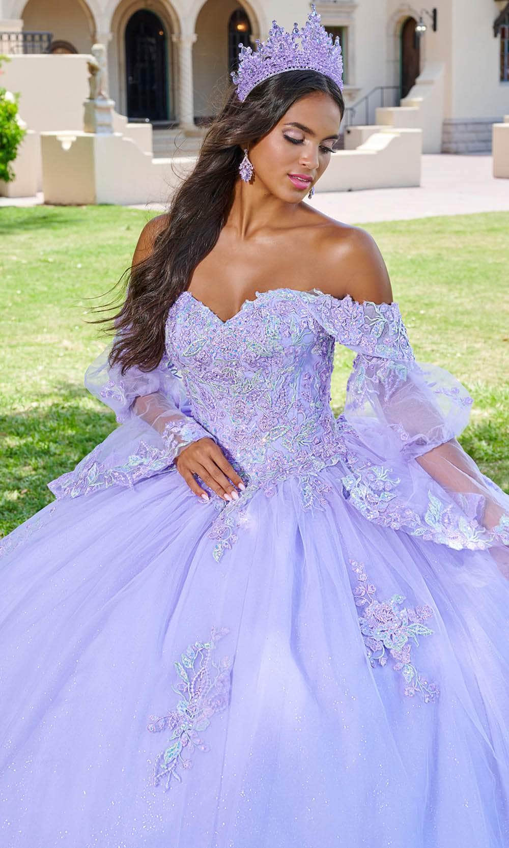 Quinceanera Collection 26078 - Lace Applique Off-Shoulder Ballgown Ball Gowns