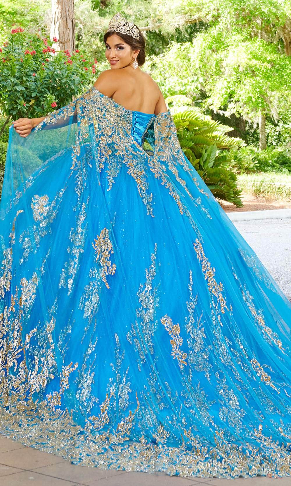 Quinceanera Collection 26083 - Floral Glitter Embellished Ballgown Ball Gowns