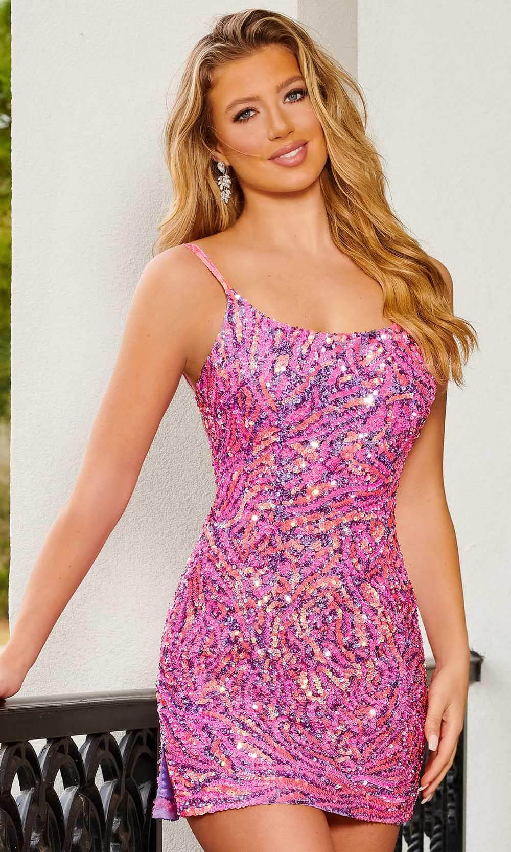 Rachel Allan 40183 - Scoop Fitted Sequin Cocktail Dress Cocktail Dress