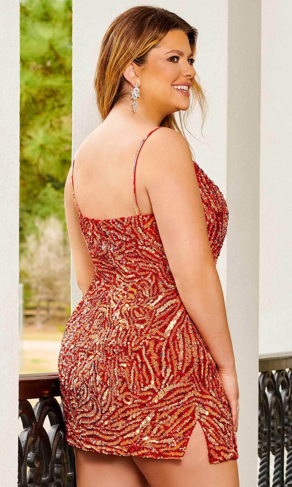 Rachel Allan 40183 - Scoop Fitted Sequin Cocktail Dress Cocktail Dress