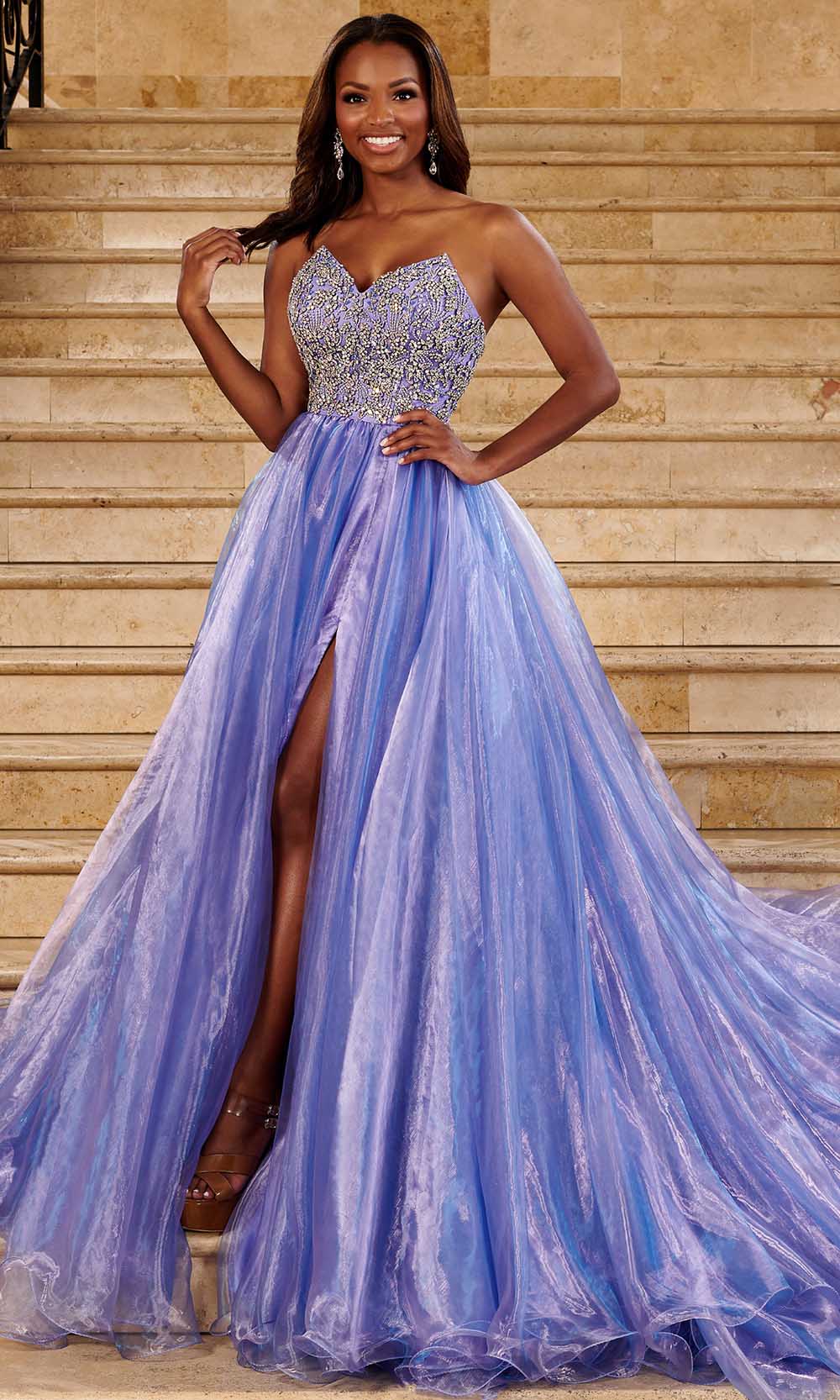 Rachel Allan 50186 - Strapless Sweetheart Ballgown Special Occasion Dress 0 / Lilac