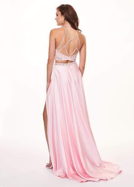 Rachel Allan - 6497 Beaded Ornate Two-Piece Satin Gown Prom Dresses