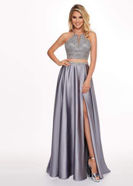 Rachel Allan - 6497 Beaded Ornate Two-Piece Satin Gown Prom Dresses
