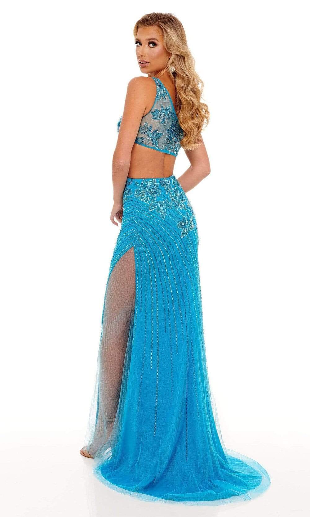 Rachel Allan - 70201 Asymmetrical Floral Evening Dress Prom Dresses