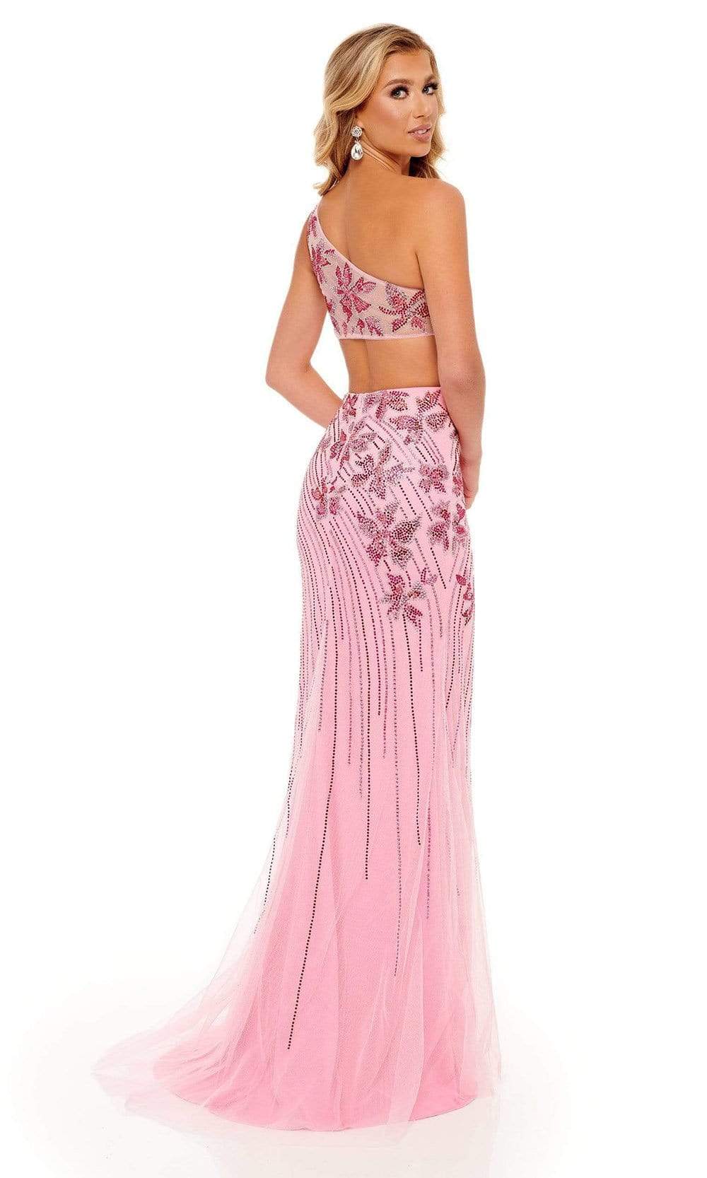 Rachel Allan - 70201 Asymmetrical Floral Evening Dress Prom Dresses