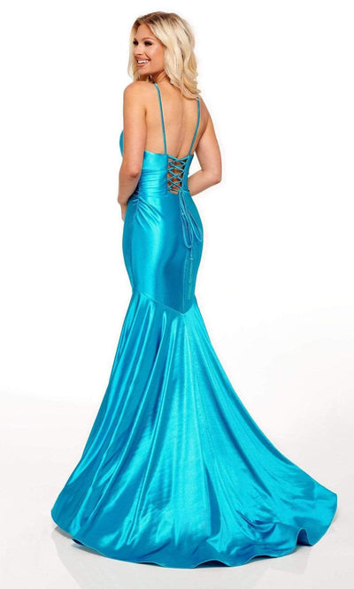 Rachel Allan - 70240 Halter Strap Cutout Mermaid Gown Prom Dresses