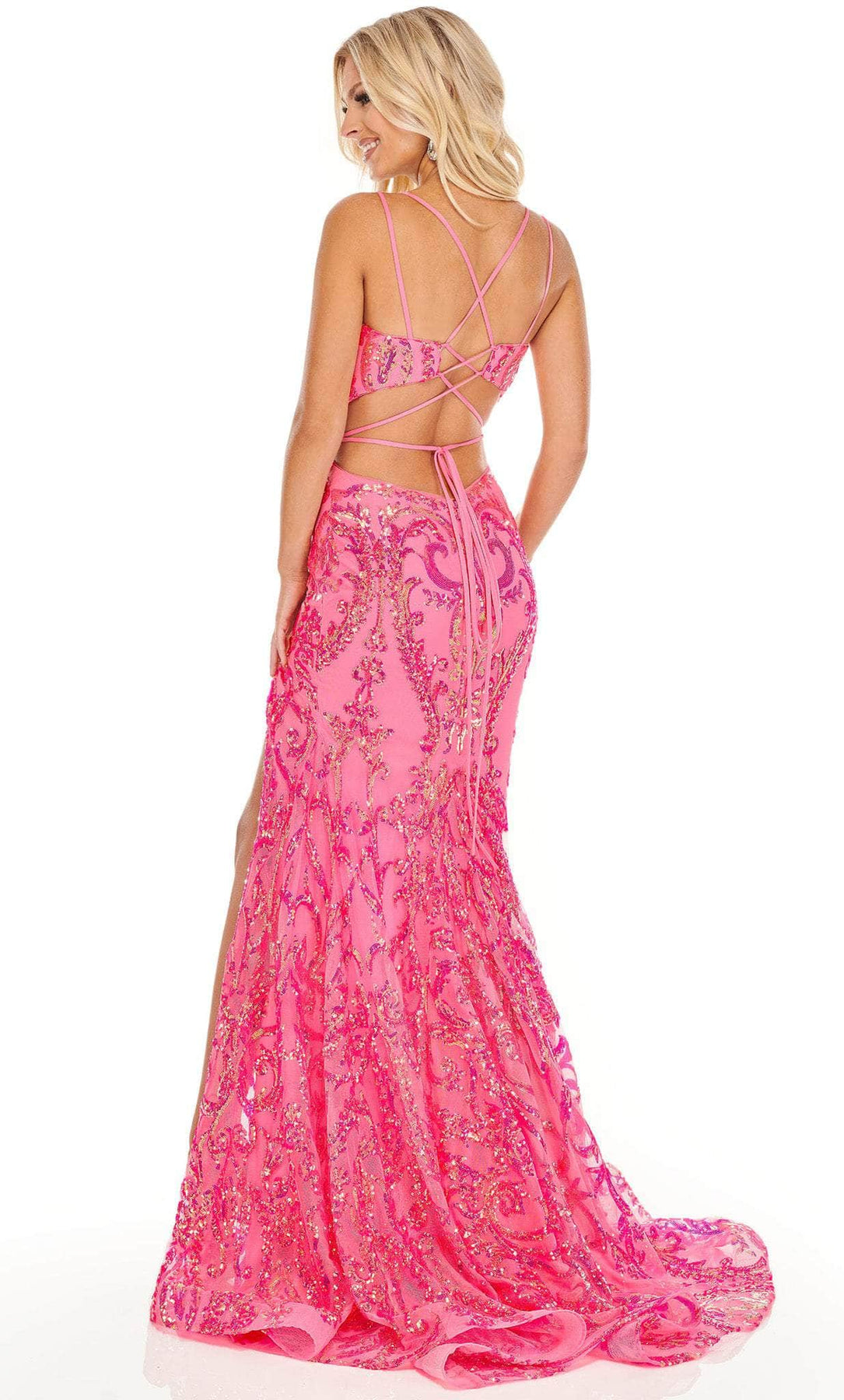 Rachel Allan 70279 - Sequin Lace Up Prom Dress Special Occasion Dress