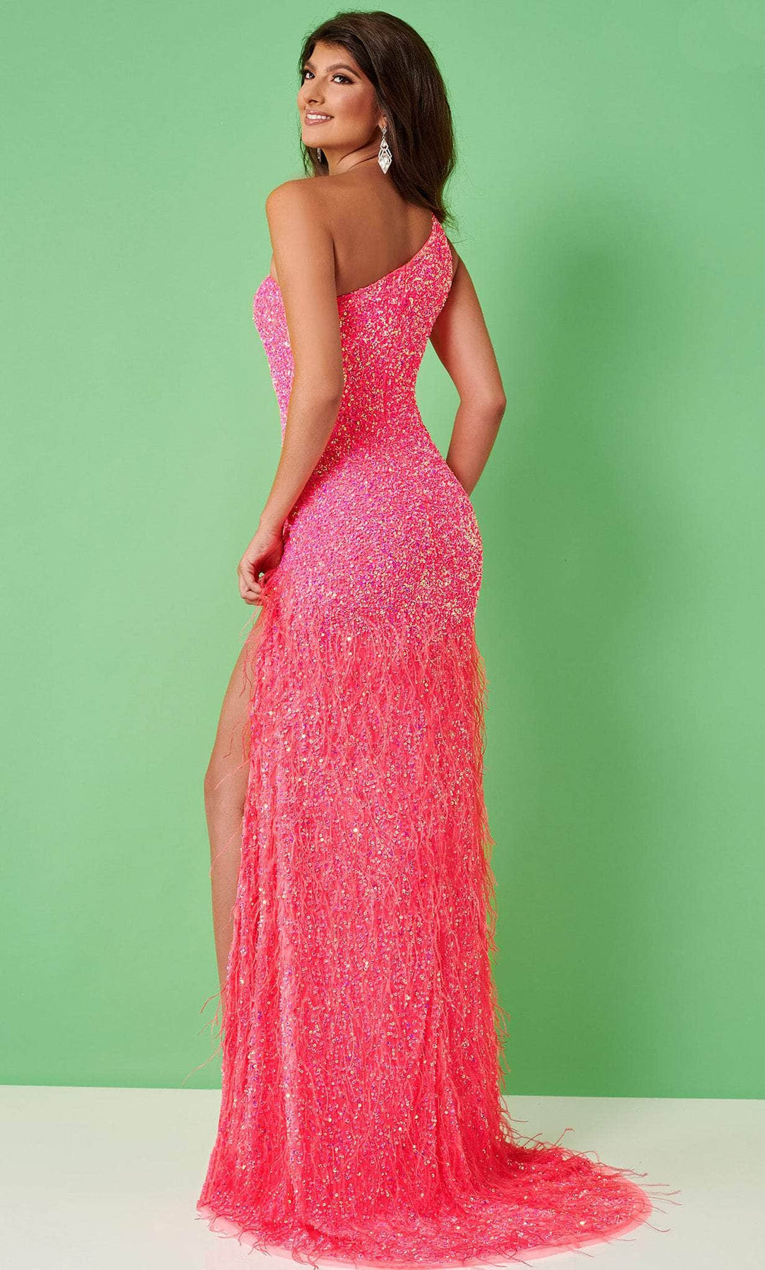 Rachel Allan 70287 - Feathered Dress