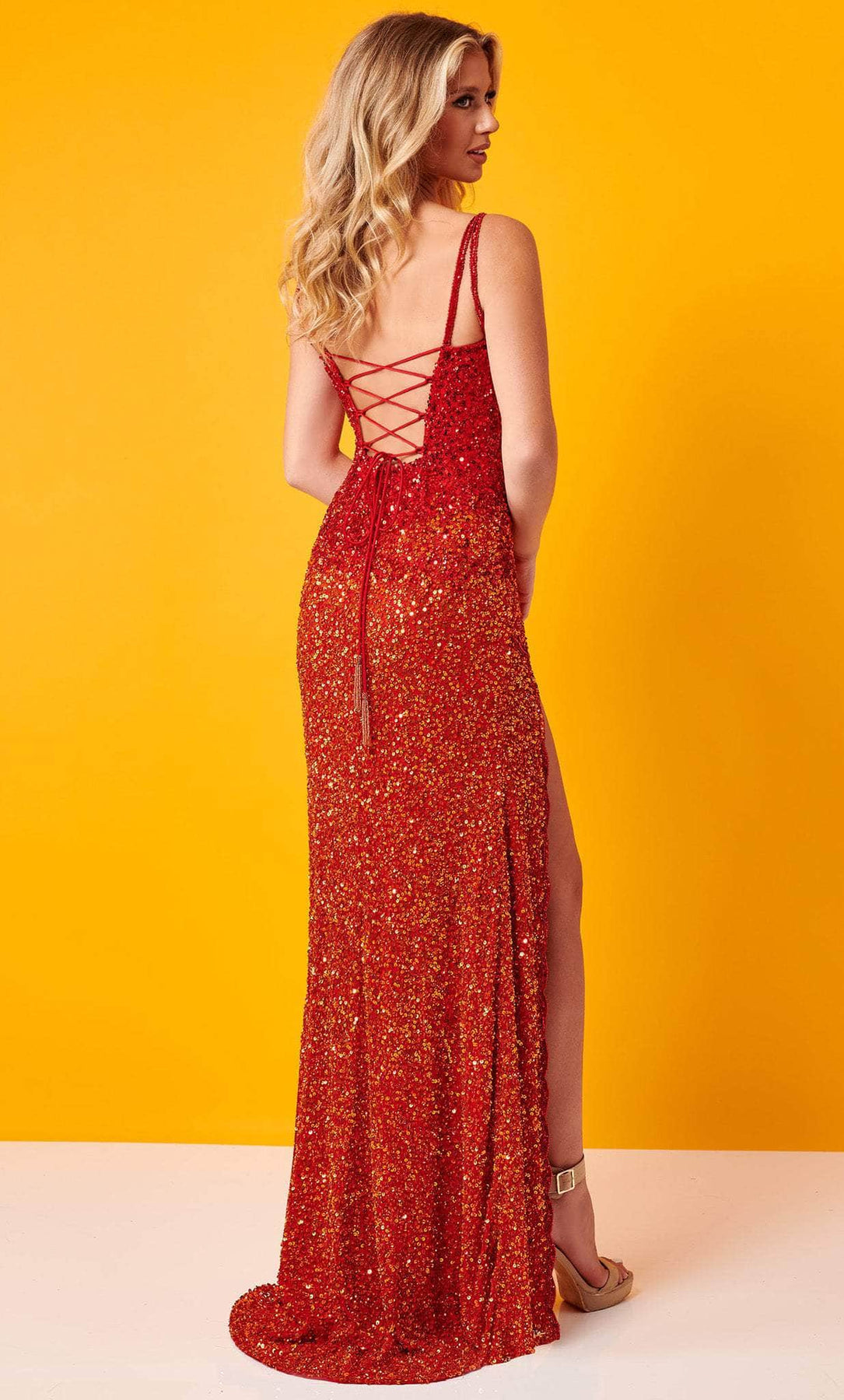 Rachel Allan 70355 - Sequin V-Neck Prom Dress Prom Dresses