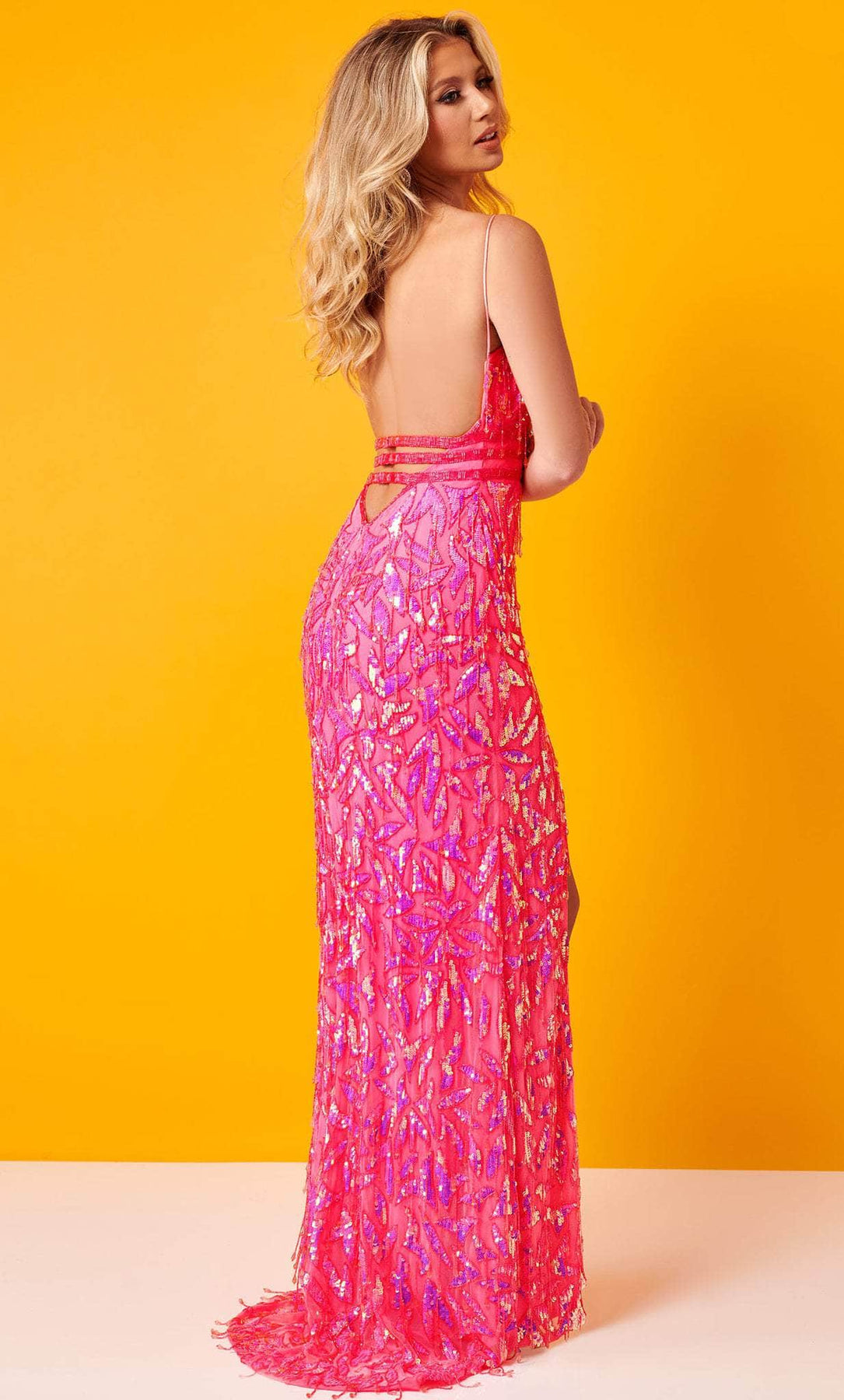 Rachel Allan 70401 - Fringed Gown