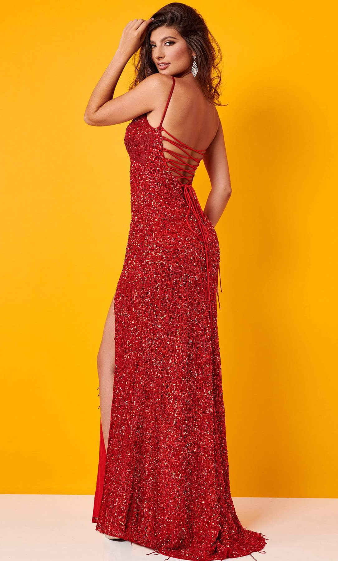 Rachel Allan 70443 - Lace-Up Back Dress