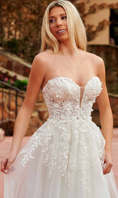 Rachel Allan Bridal Rb2160 - Detachable Puff Sleeves Bridal Gown