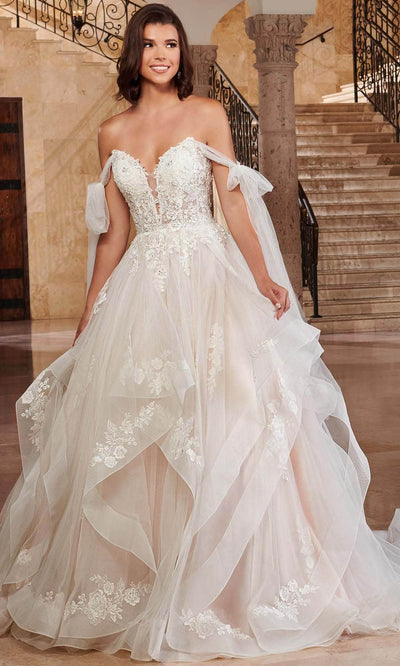 Rachel Allan Bridal Rb3163 - Illusion Bodice Bridal Gown 0 / Ivory Blush