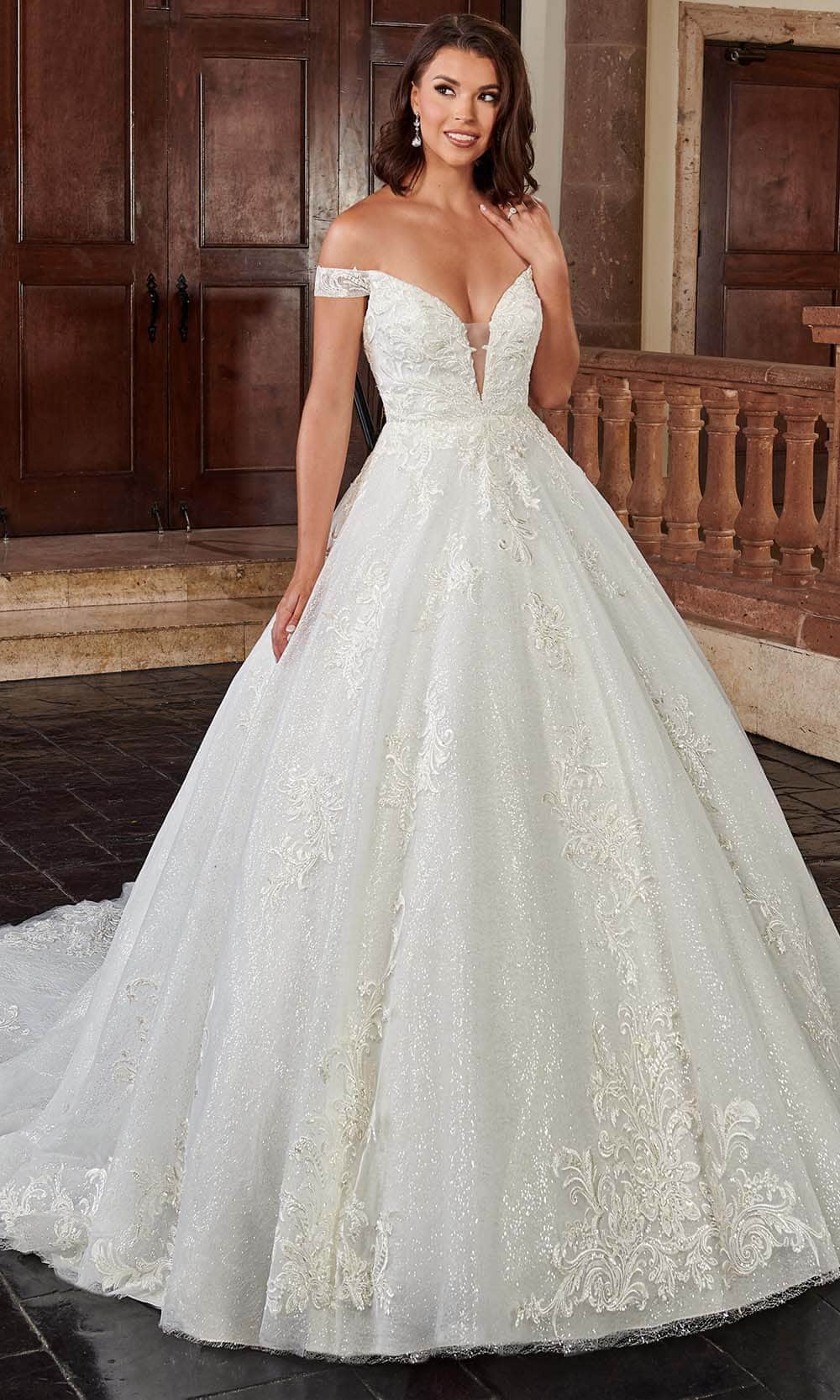 Rachel Allan Bridal Rb4143 - Lace Applique Bridal Gown 0 / White