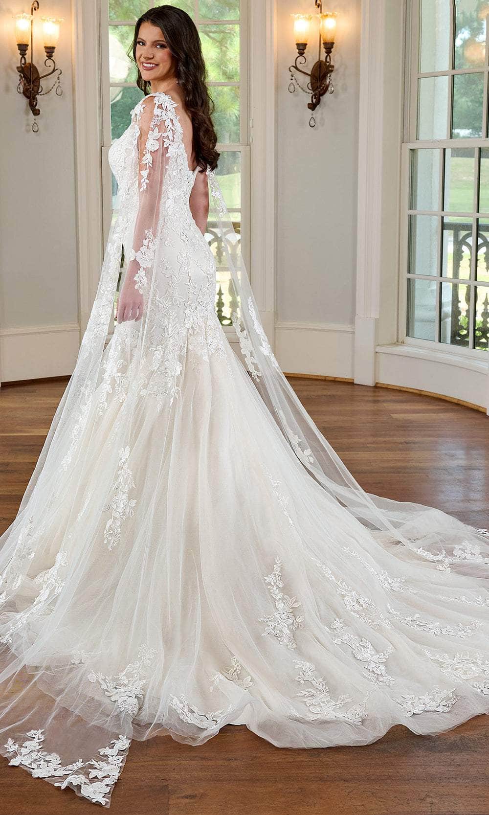 Rachel Allan RB4174 - Floral Embroidered Bridal Gown