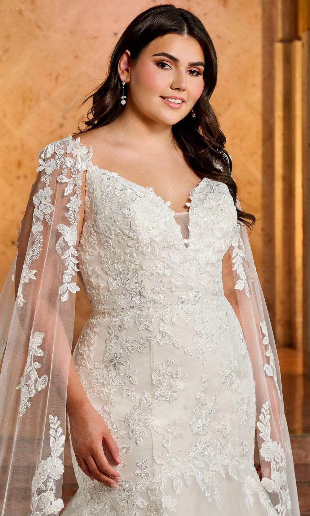 Rachel Allan RB4174 - Floral Embroidered Bridal Gown