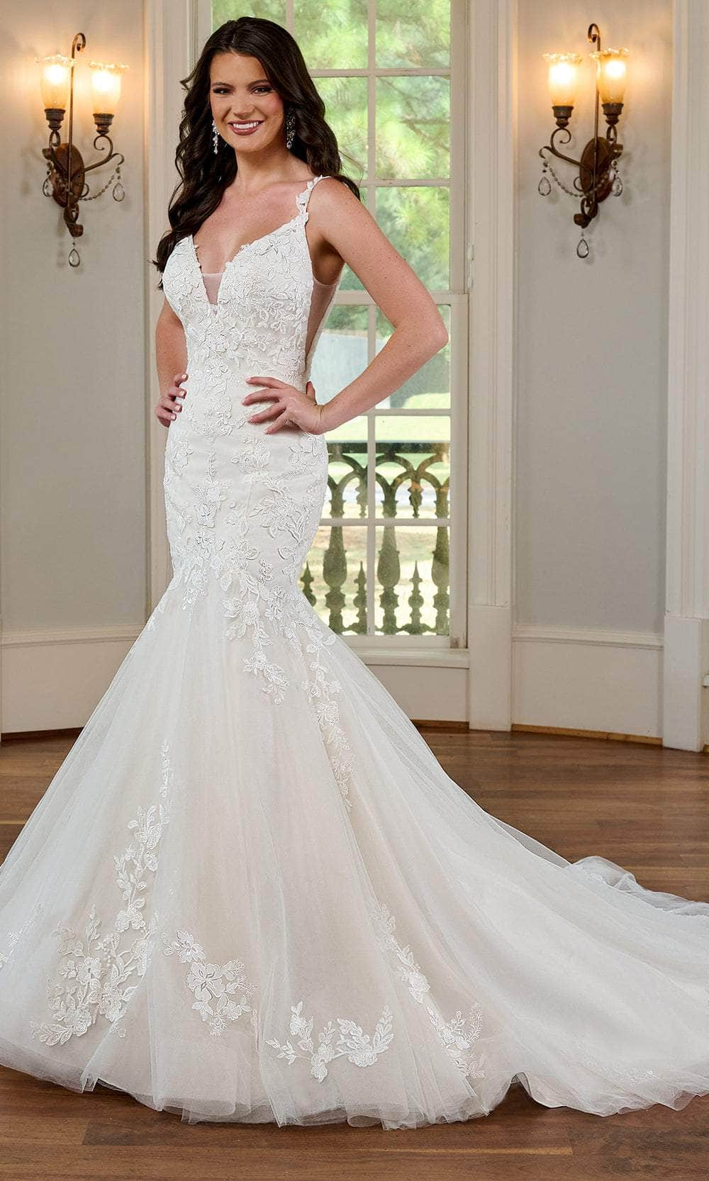 Rachel Allan RB4174 - Floral Embroidered Bridal Gown