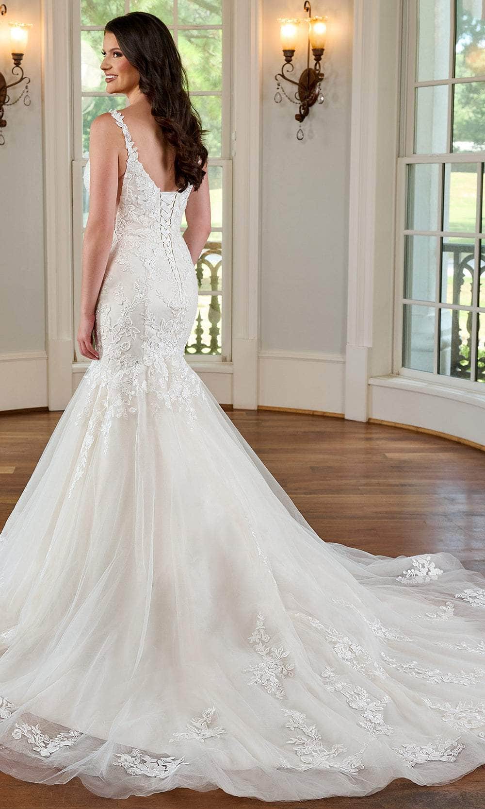 Rachel Allan RB4174 - Floral Embroidered Bridal Gown