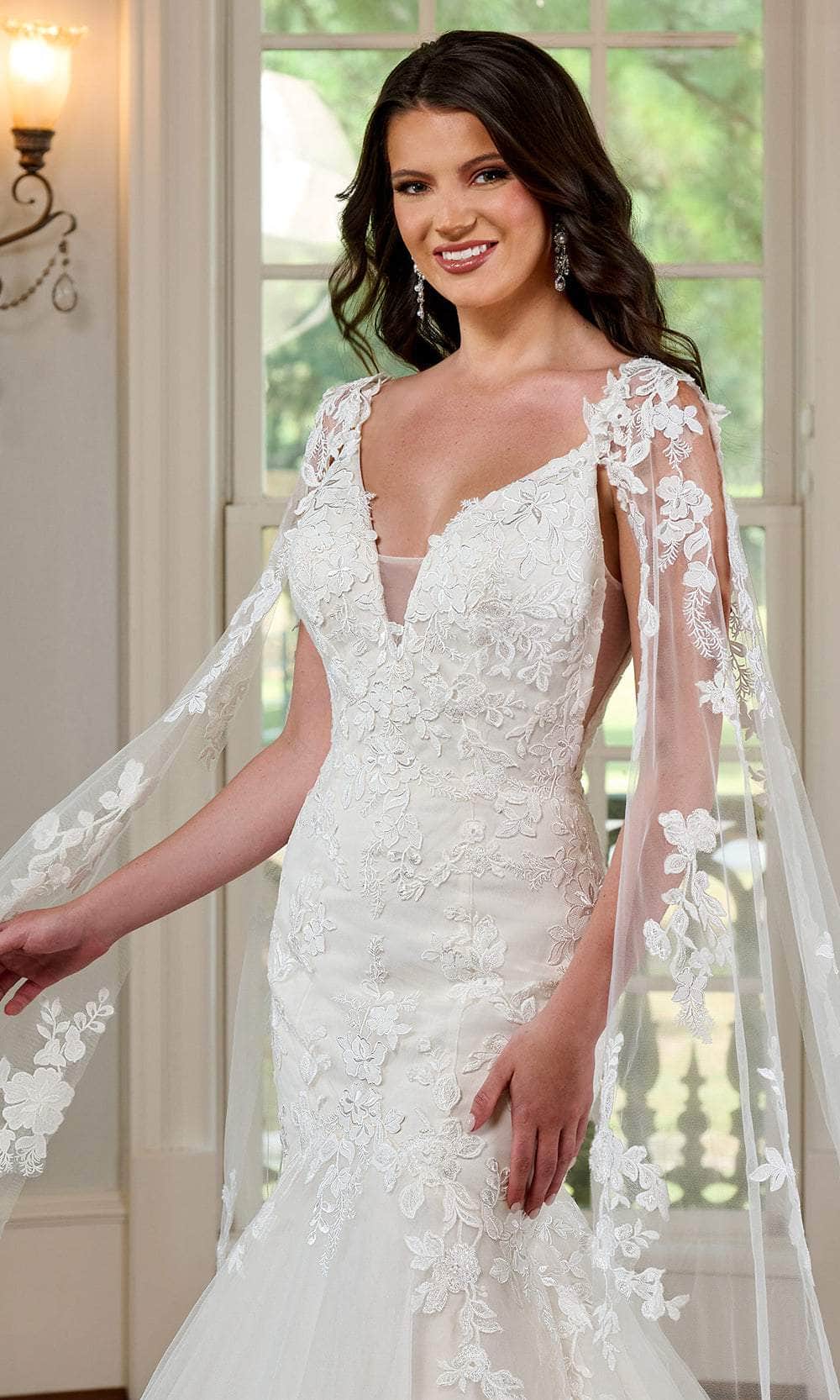 Rachel Allan RB4174 - Floral Embroidered Bridal Gown