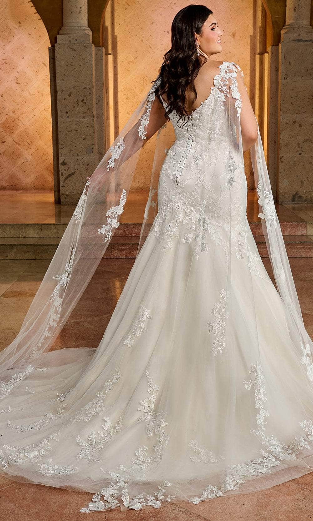 Rachel Allan RB4174 - Floral Embroidered Bridal Gown