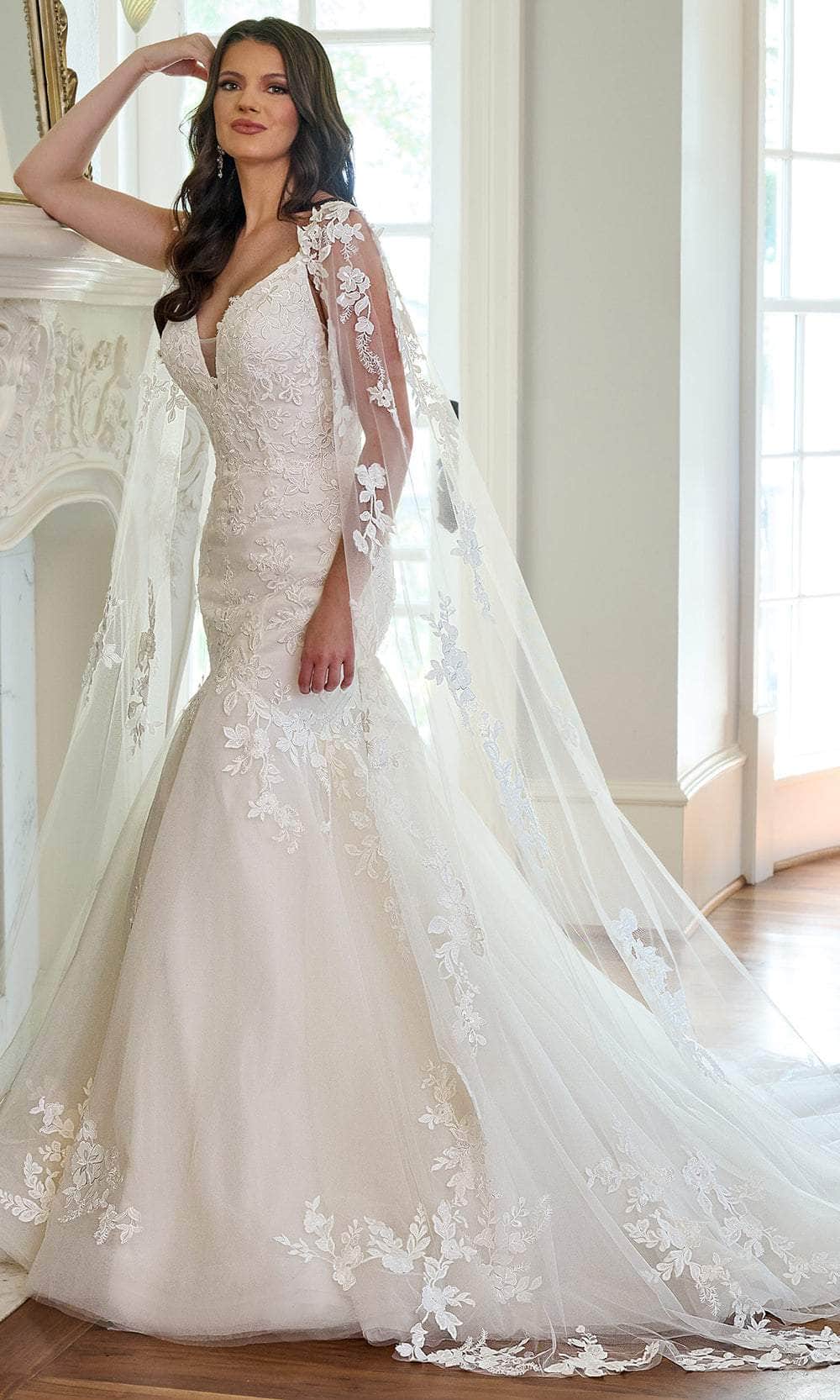 Rachel Allan RB4174 - Floral Embroidered Bridal Gown