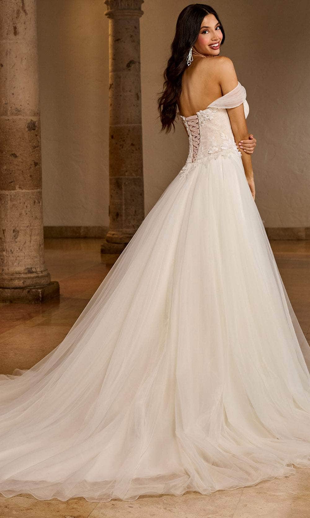 Rachel Allan RB5039 - Off Shoulder Lace Bridal Gown