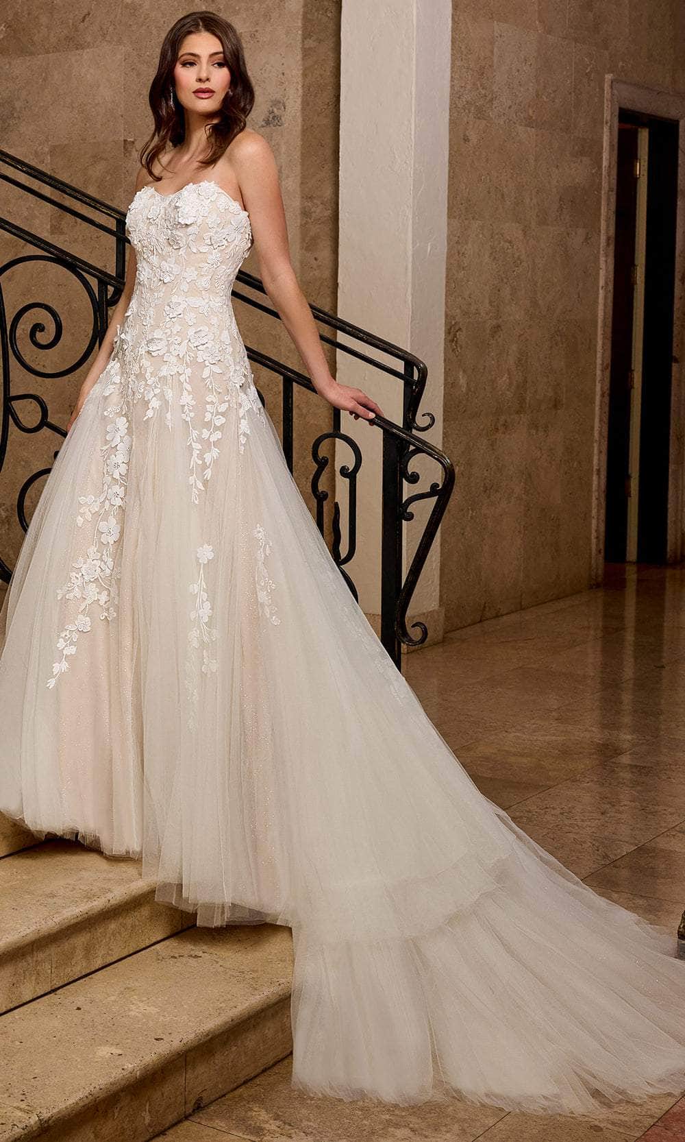 Rachel Allan RB5042 - Strapless Scoop Neck Gown